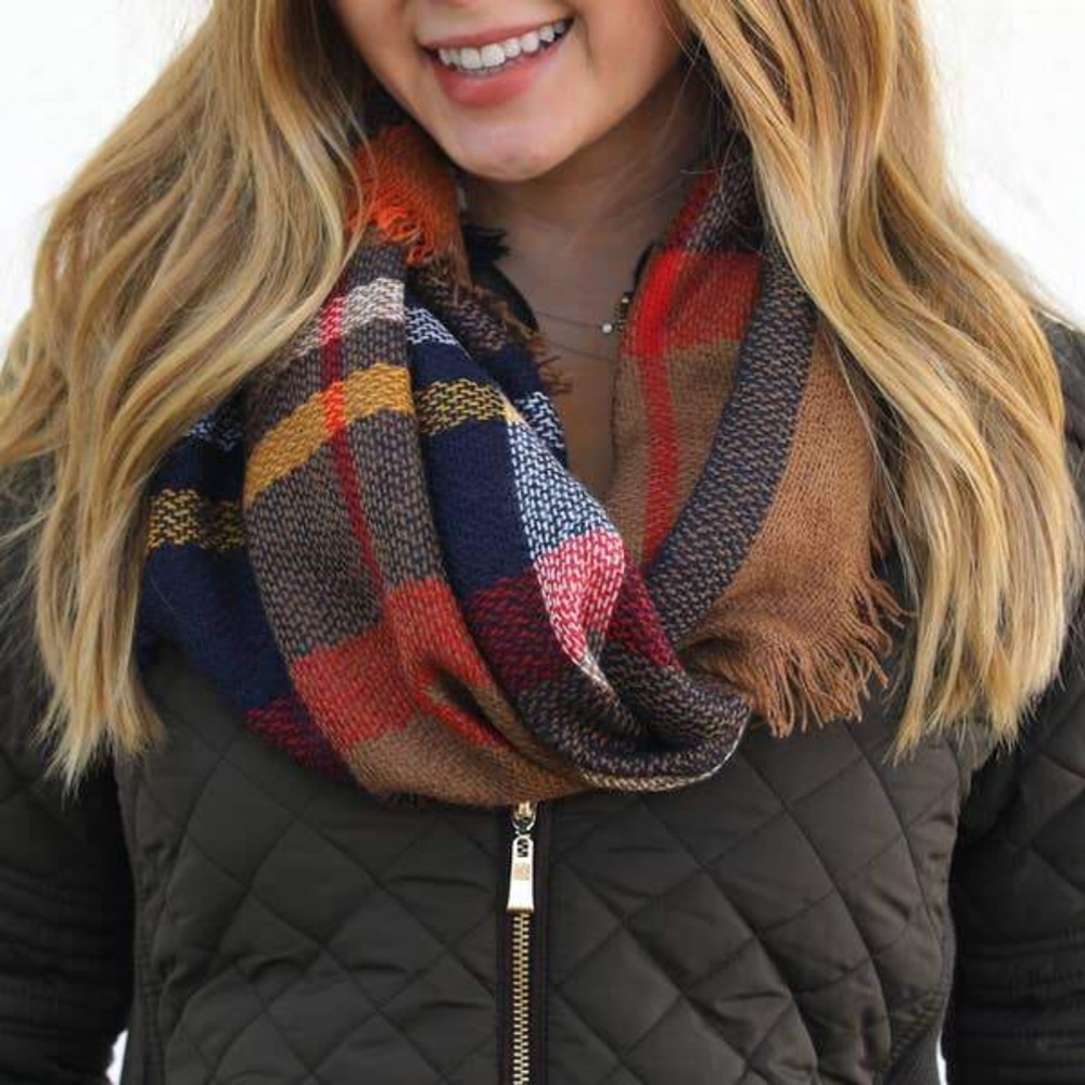 Infinity blanket scarf- Copper